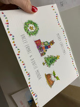 Personalised Illustrated Family Christmas Card - Unique Christmas Card - Watercolour Christmas Card Set - Bespoke pack of Christmas Cards