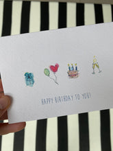 Personalised Hand-Drawn Watercolour Glitter Birthday Card - Special Birthday - Unique birthday Card - Hand Made Card - Made to Order Bday