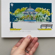 Personalised Clapham Common Bandstand Giclee Art Print - Clapham Common London - Made to Order - Clapham Common Artwork - Bandstand Print