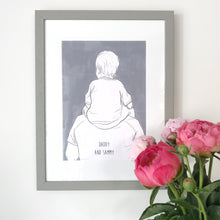 Daddy And Me 'Shoulder Ride' Print (little boy)