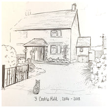 Hand Drawn House Portrait (Line Drawing)