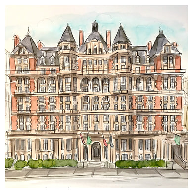 Hand Painted Wedding Venue Illustration