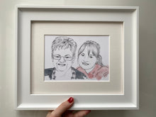 Line Drawing 'Favourite Person' (with Watercolour wash)